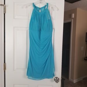 Faux high neck dress